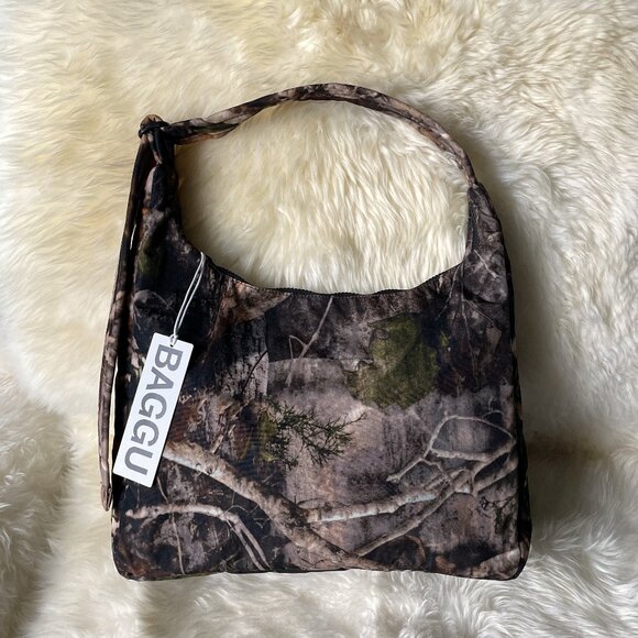 NWT Baggu Nylon Shoulder Bag - Photo Forest - Picture 3 of 6